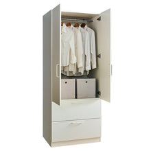 Load image into Gallery viewer, Emma - 2 Door Closet With 2 Drawers And Hanging Bars - White
