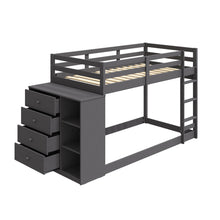 Load image into Gallery viewer, Gaston - Bunk Bed Twin Over Twin With 4 Drawers &amp; 3 Compartments - Gray
