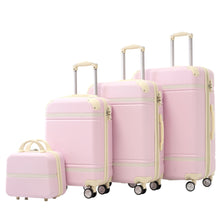 Load image into Gallery viewer, Hardshell Luggage Set 4 Pieces With Tsa Lock 20" / 24" / 28" Spinner Suitcase Lightweight - Light Pink
