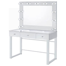 Load image into Gallery viewer, Trevor - 3 Drawer Makeup Vanity Table With Mirror - Chrome

