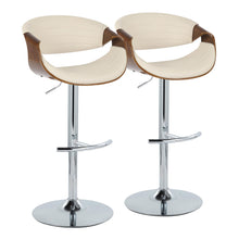 Load image into Gallery viewer, Symphony - Mid Century Modern Adjustable Barstool &amp; Swivel With Rounded T Footrest (Set of 2)
