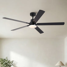 Load image into Gallery viewer, Ceiling Fan With Lights And Remot With Quiet DC Motor, 6 Speeds, Reversible Blades - Black
