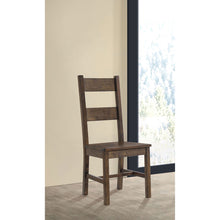 Load image into Gallery viewer, Ladder Back Dining Chairs With Straight Seat (Set of 2) - Brown
