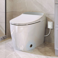 Load image into Gallery viewer, Heated Seat Smart Toilet, One Piece Toilet, Automatic Flush Tank Less Toilet Without Bidet, With Foot Sensor Flush - White Night Light, Knob Control, Power Outage Flushing, Soft Close Cover - White
