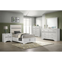 Load image into Gallery viewer, Modern Bedroom Set With Upholstered Headboard And Textured Storage
