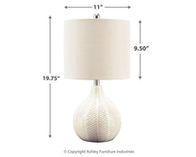Load image into Gallery viewer, Rainermen - Ceramic Table Lamp  - Off White
