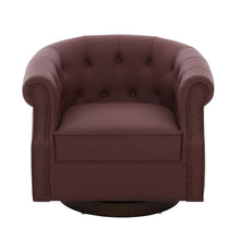 Load image into Gallery viewer, 360° Swivel Accent Chair With Curved Back
