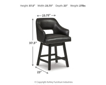 Load image into Gallery viewer, Tallenger - Upholstered Swivel Barstool (Set of 2)
