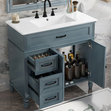 Load image into Gallery viewer, Bathroom Vanity With Sink, Freestanding Cabinet &amp; Drawers
