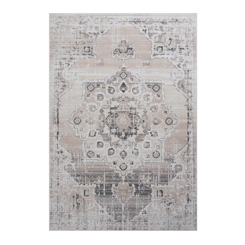 Payas - 6' X 9' Medallion Area Rug - Cream / Beige
