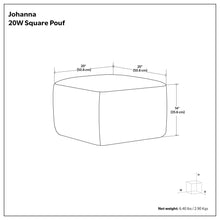 Load image into Gallery viewer, Johanna - Handcrafted Square Pouf
