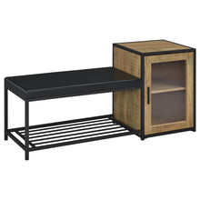 Load image into Gallery viewer, Shoe Storage Entryway Bench With Cabinet - Wood
