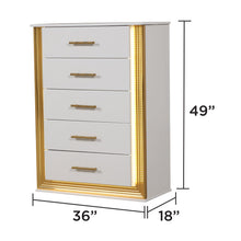 Load image into Gallery viewer, Obsession - 5 Drawer Chest - White
