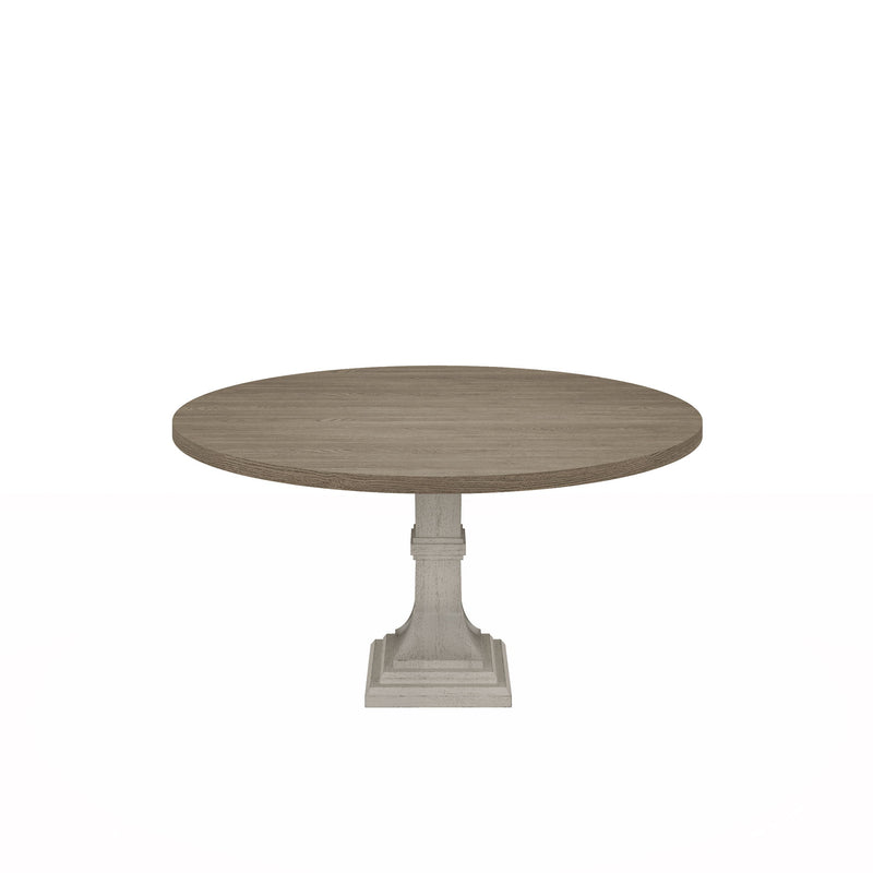 Tannen - Round Dining Table - White / Gray