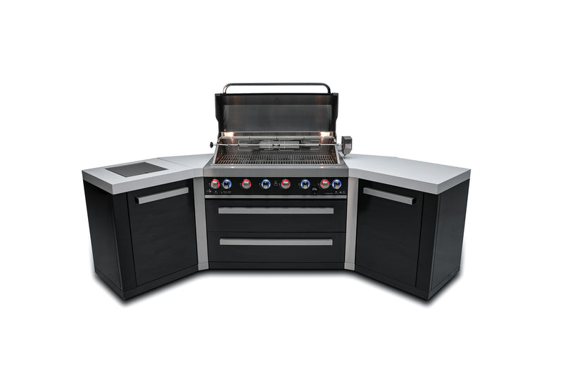 MONT ALPI 805 BLACK STAINLESS STEEL ISLAND WITH 45-DEGREE CORNERS-MAi805-BSS45
