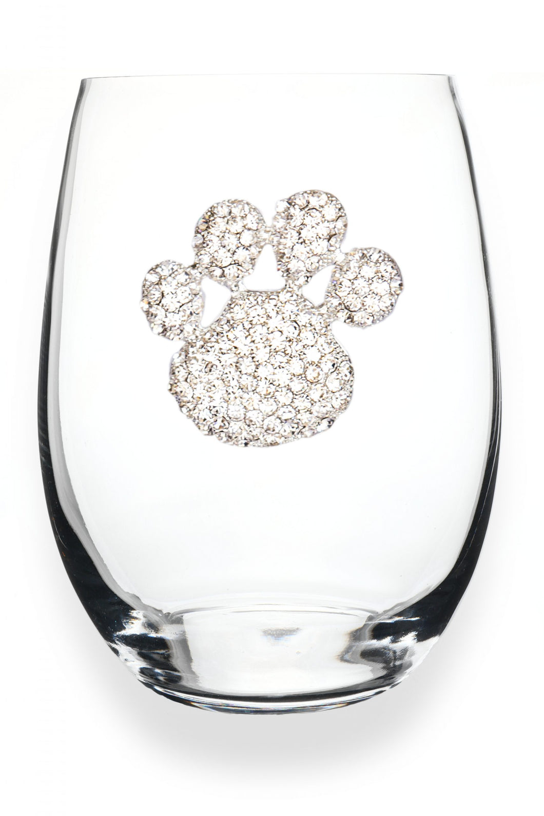 Stemless Wine Glass - Paw Print