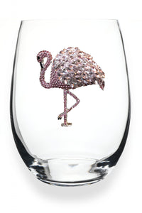 Stemless Wine Glass - Flamingo