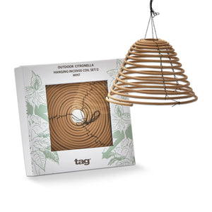 Outdoor Hanging Incense Coil Set/2 - Mint