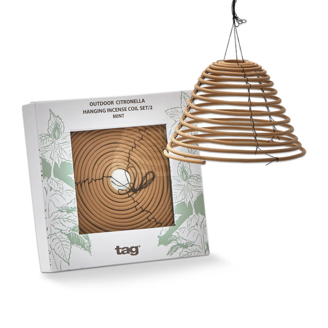 Outdoor Hanging Incense Coil Set/2 - Mint