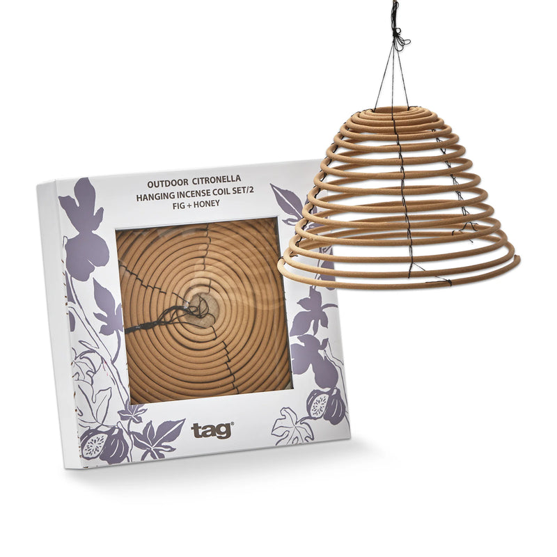 Outdoor Hanging Incense Coil Set/2 - Fig & Honey