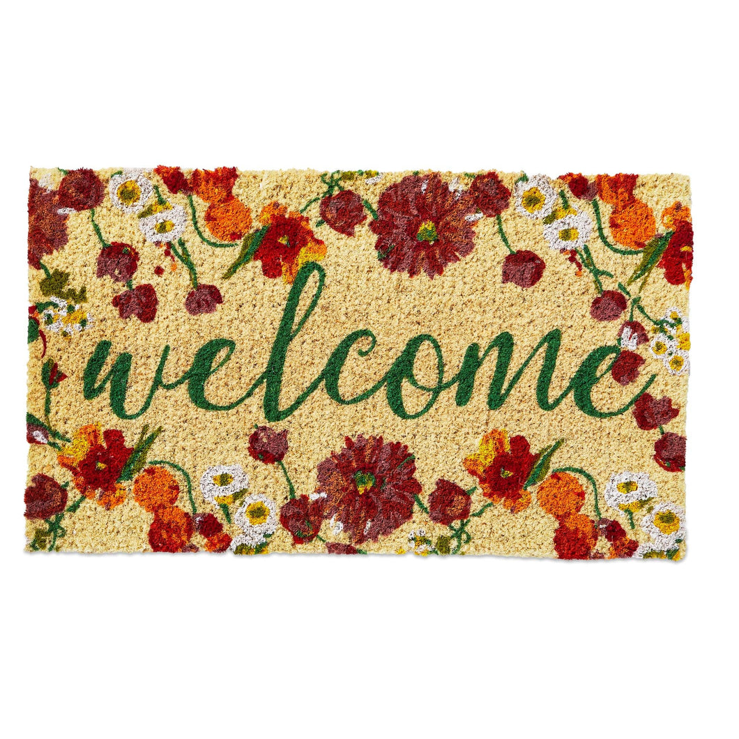 Blooming Welcome Coir Mat