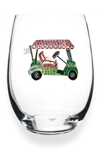 Stemless Wine Glass - Golf Cart