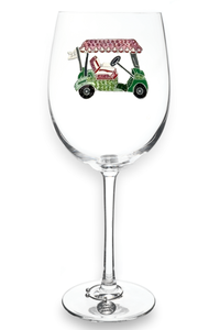 Stemmed Wine Glass - Golf Cart