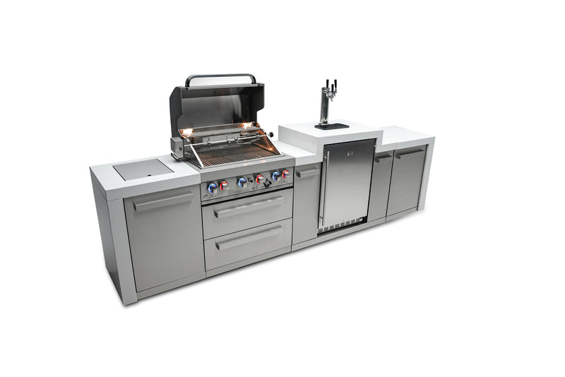 MONT ALPI 4-BURNER DELUXE ISLAND WITH A KEGERATOR-MAi400-DKEG