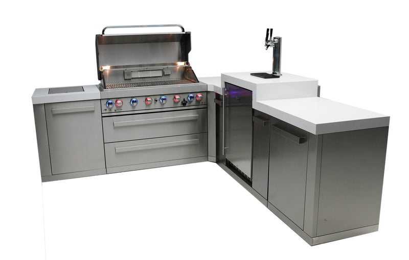 MONT ALPI 6-BURNER ISLAND WITH A KEGERATOR-MAi805-90KEG