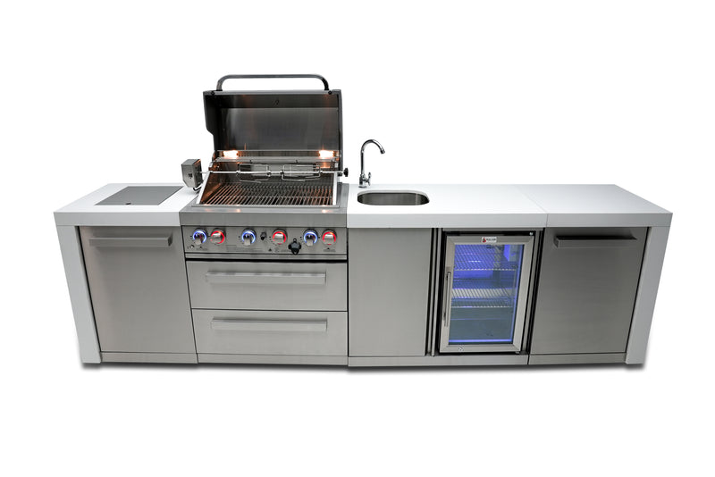 MONT ALPI 4-BURNER DELUXE ISLAND WITH A BEVERAGE CENTER-MAi400-DBEV