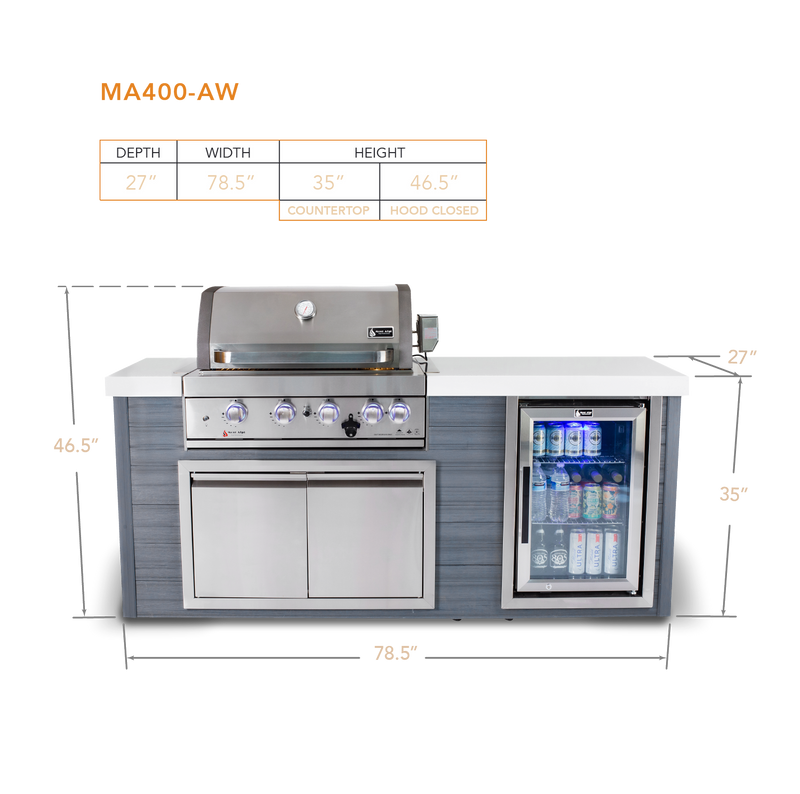 Mont Alpi 4-Burner Artwood Island
