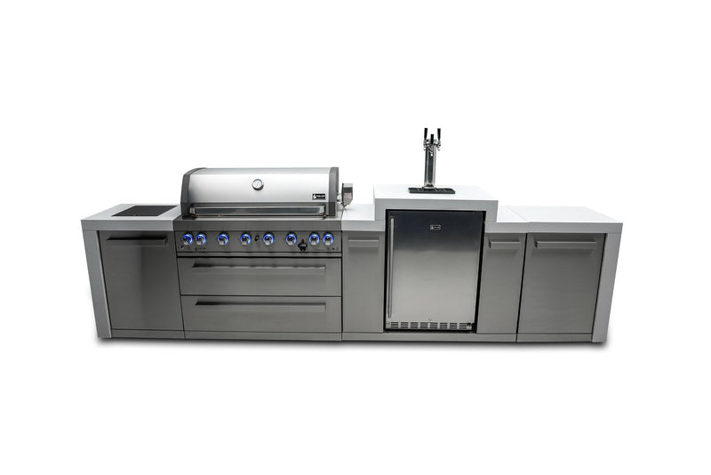 MONT ALPI 6-BURNER DELUXE ISLAND WITH A KEGERATOR-MAi805-DKEG