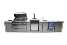 Load image into Gallery viewer, MONT ALPI 6-BURNER DELUXE ISLAND WITH A KEGERATOR AND A BEVERAGE CENTER-MAi805-DKEGBEV
