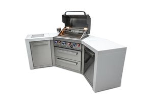 MONT ALPI 4-BURNER DELUXE ISLAND WITH 45-DEGREE CORNERS-MAi400-D45