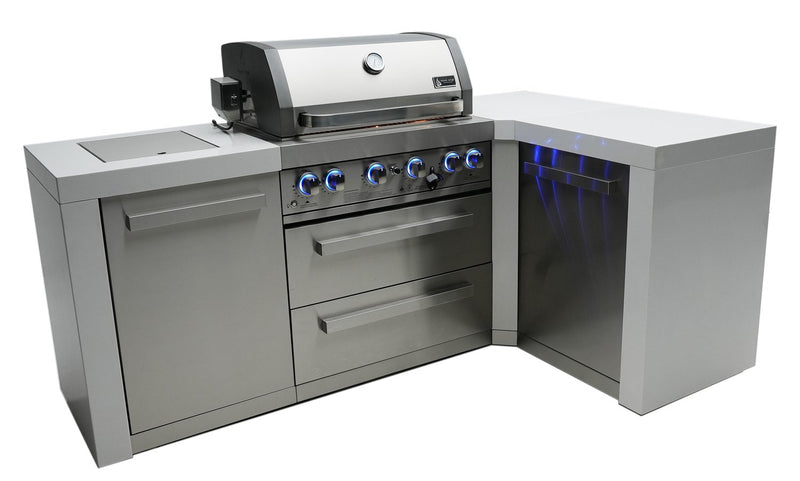 MONT ALPI 4-BURNER DELUXE ISLAND WITH A 90-DEGREE CORNER-MAi400-D90