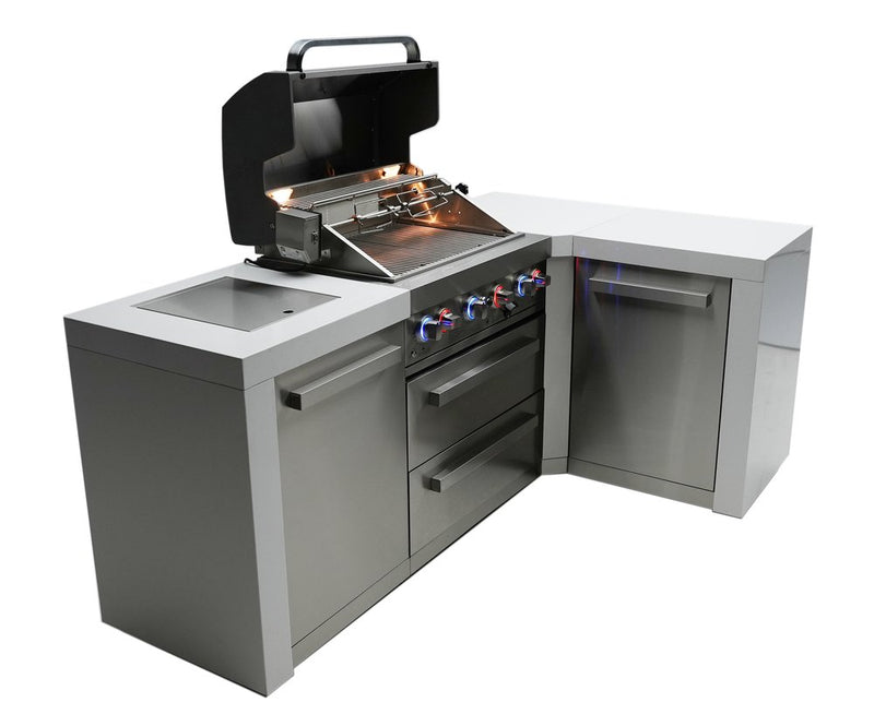 MONT ALPI 4-BURNER DELUXE ISLAND WITH A 90-DEGREE CORNER-MAi400-D90