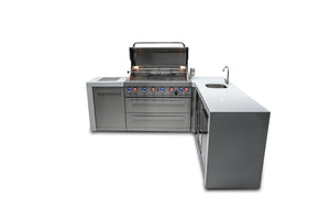 Mont Alpi 805 Deluxe Island with a 90 Degree Corner and Beverage Center-MAi805-D90BEV