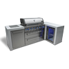 MONT ALPI 6-BURNER DELUXE ISLAND WITH A 90-DEGREE CORNER AND A FRIDGE CABINET-MAi805-D90FC