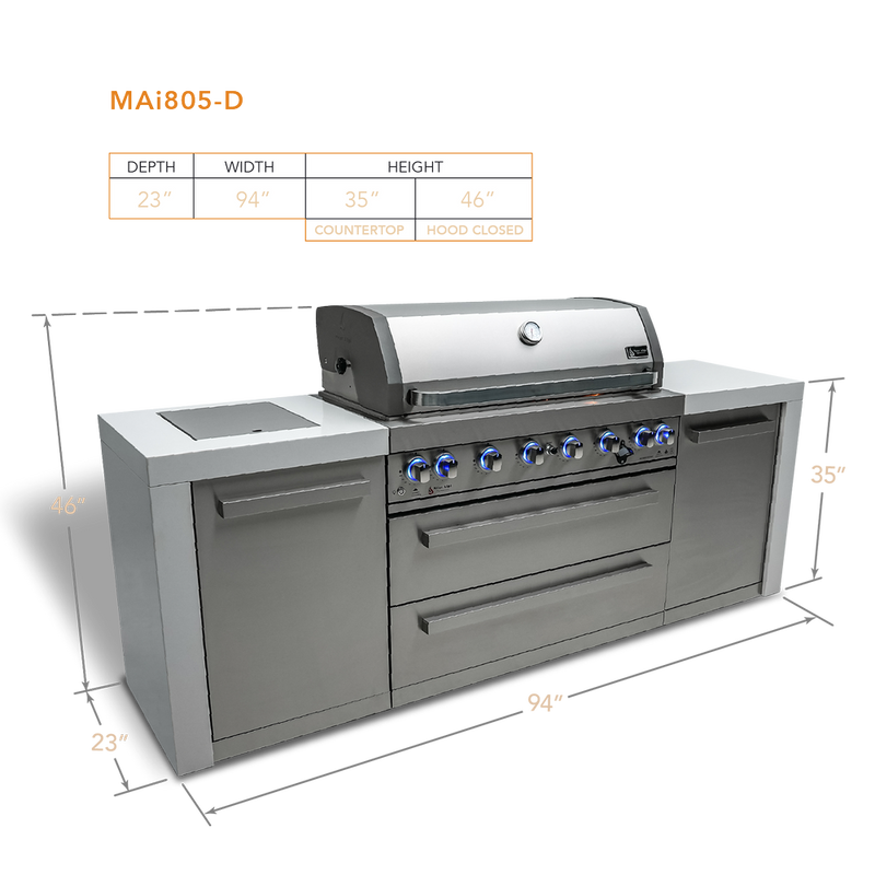 MONT ALPI 6-BURNER DELUXE ISLAND-MAi805-D