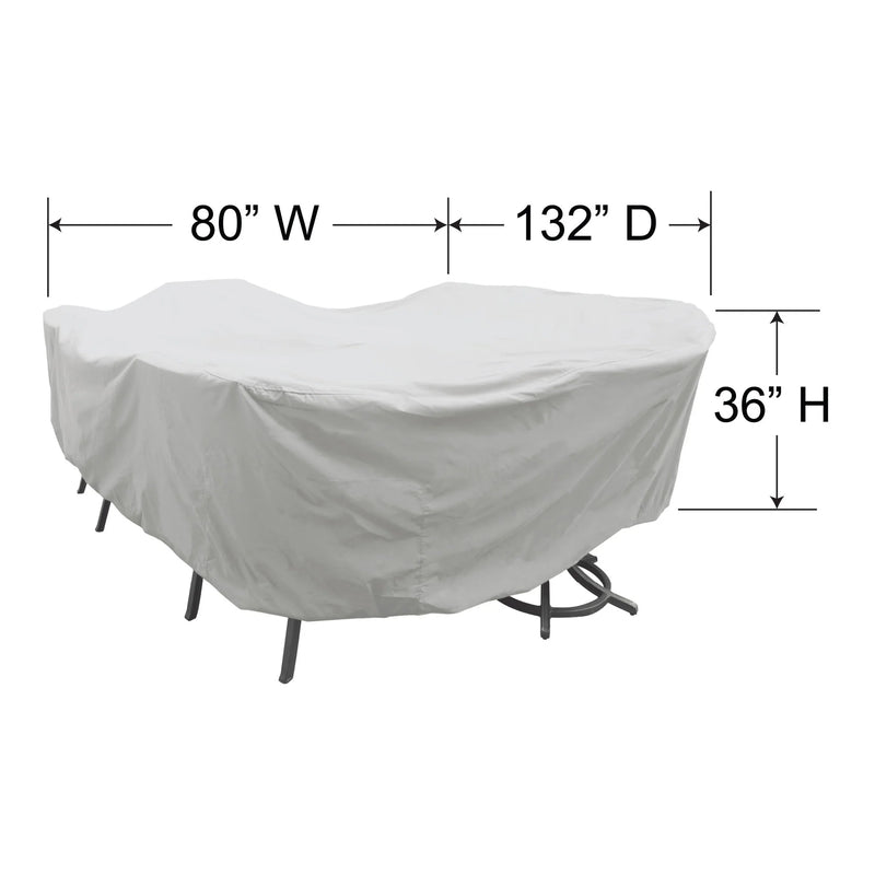 PFC596 - LARGE RECTANGLE DINING TABLE & CHAIR COVER BY TREASURE GARDEN