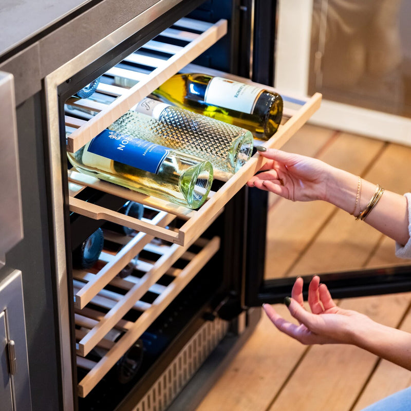 Summerset 24" 5.3 Cu. Deluxe Outdoor Wine Cooler - Dual Zone