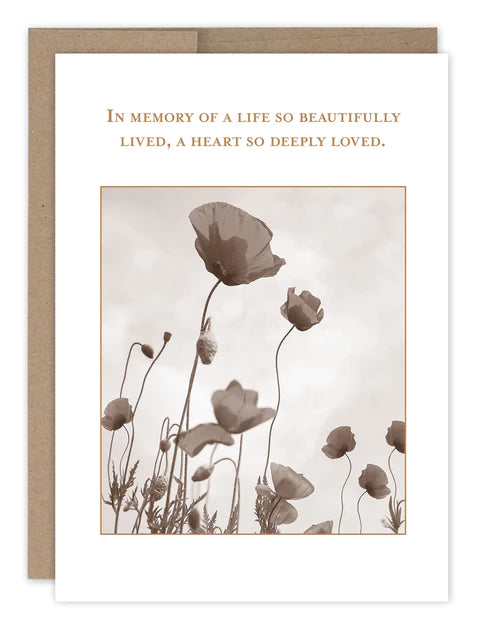 Shannon Martin-Beautifully Lived Sympathy Card