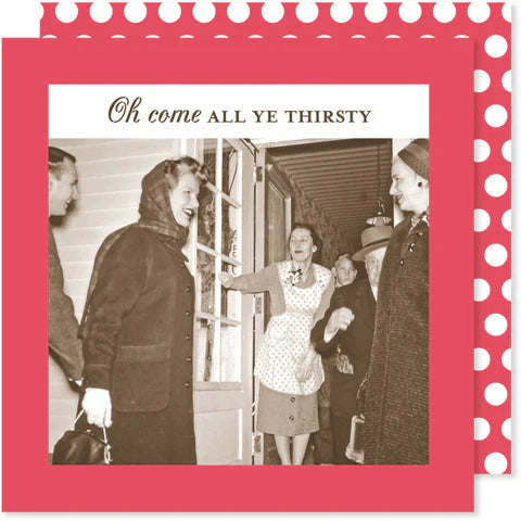 Shannon Martin-Cocktail Napkins-Come All Ye Thirsty Napkin