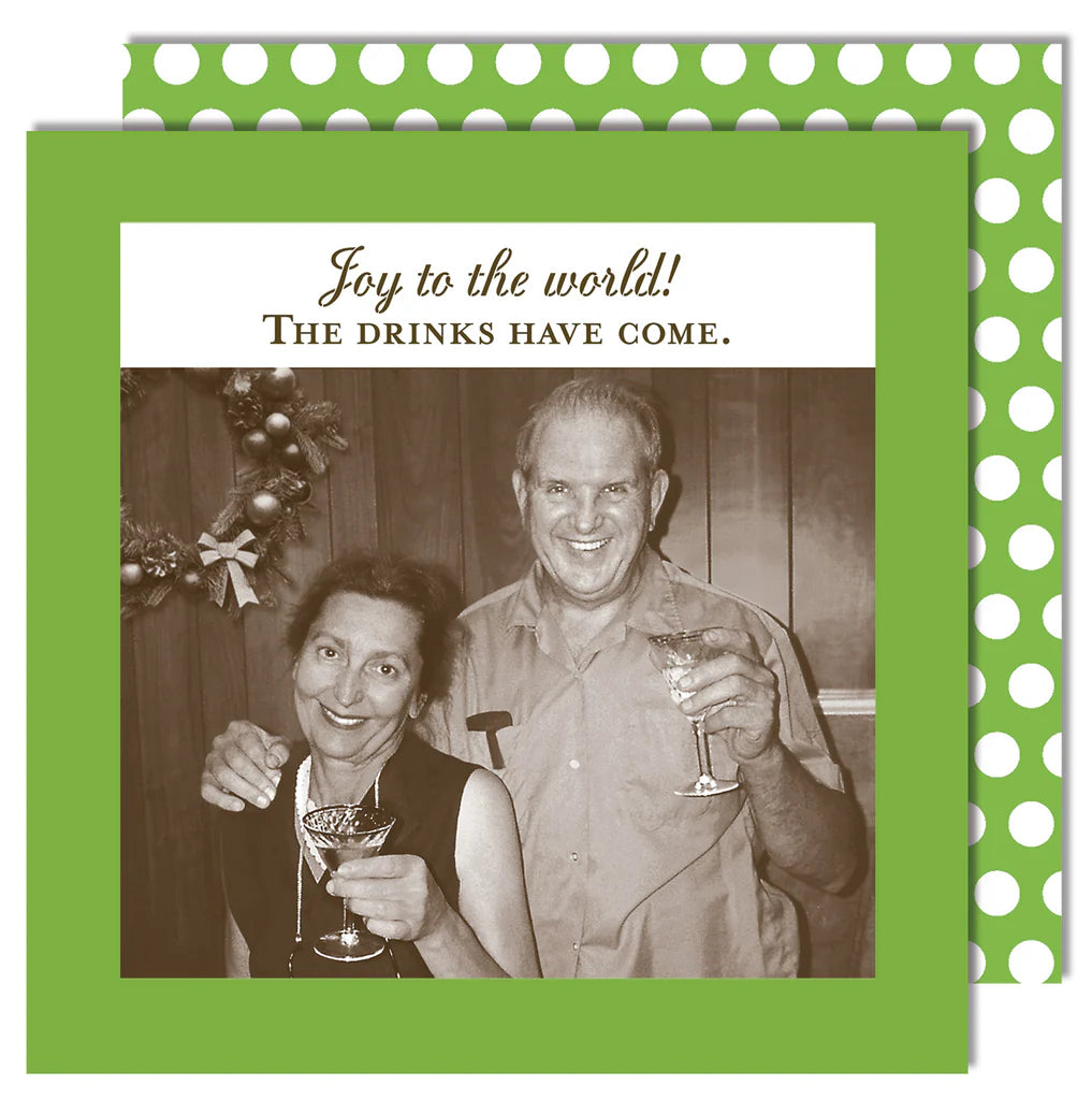 Shannon Martin-Cocktail Napkins-Joy To The World Napkin