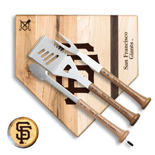 Load image into Gallery viewer, 4-Piece Silver Slugger Baseball BBQ Tools
