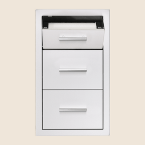 Summerset 17" Masonry Vertical 2-Drawer & Paper Towel Holder Combo