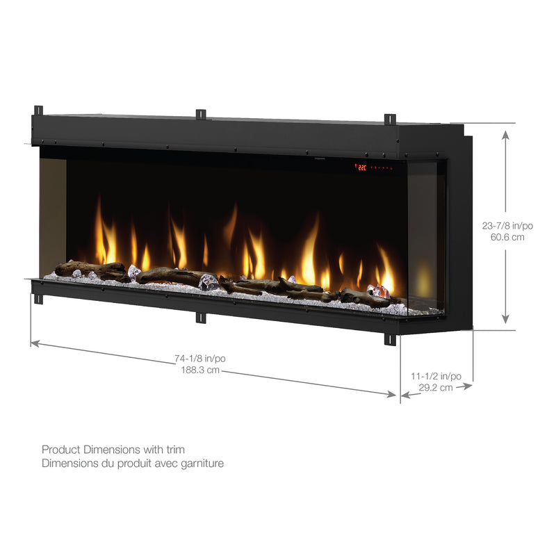 Bold Multi-View Electric Fireplace