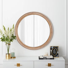 Load image into Gallery viewer, Round Wall Mirror With Ribbed Frame
