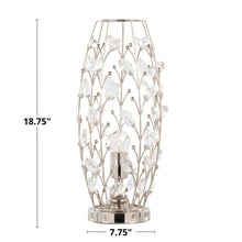 Load image into Gallery viewer, Crystal - Buds Contemporary Uplight Lamp - Polished Nickel / Clear Crystal
