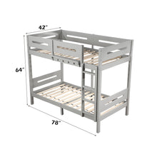 Load image into Gallery viewer, Edah - Twin Twin Bunk Bed - Gray
